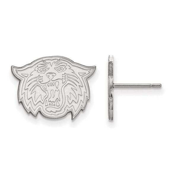 14k White Gold Villanova University Small Post Earrings